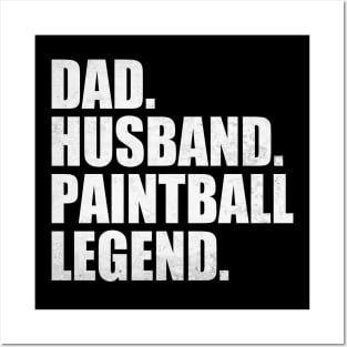 Funny Paintball Dad Husband Legend Paintball Father's Day Posters and Art